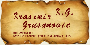 Krasimir Grušanović vizit kartica
